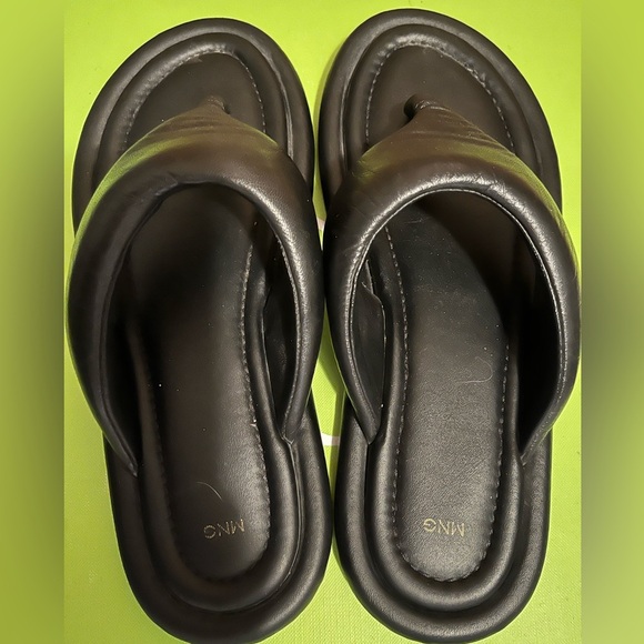 Mango Leather Sandals with Straps - Picture 3 of 10